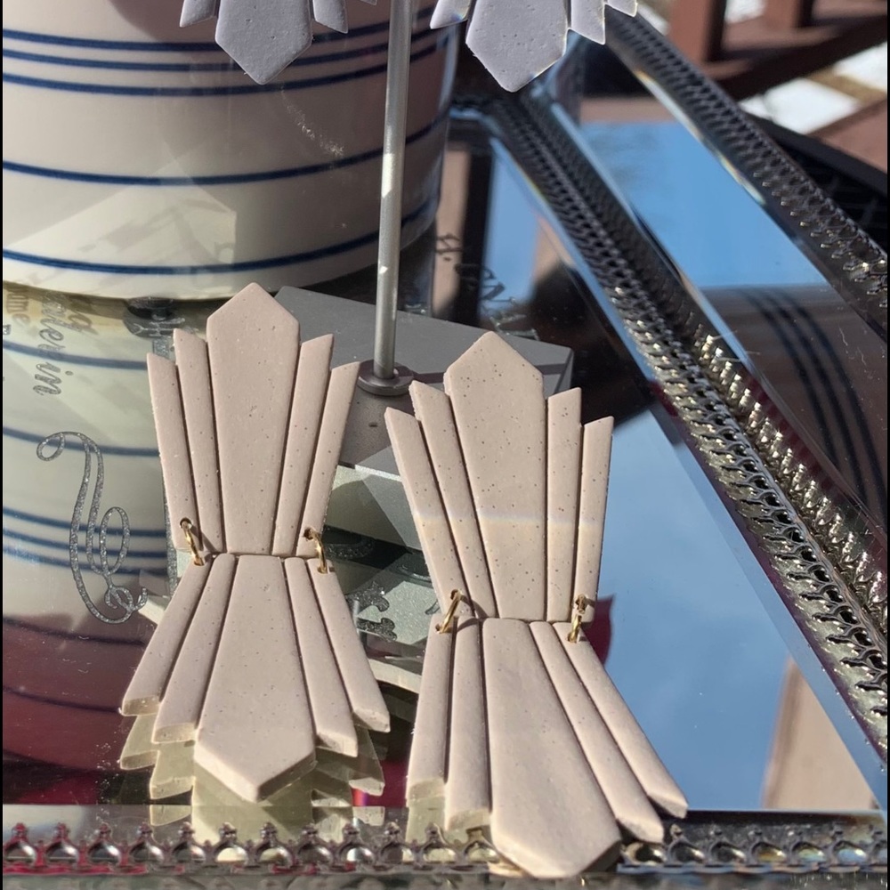 Art Deco handmade polymer clay earrings
